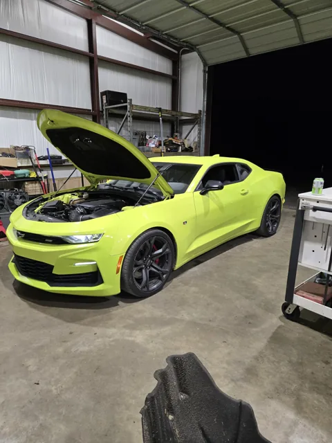 The Big 3 Camaro in the shop
