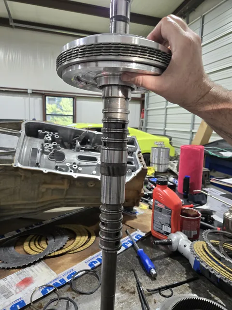 Transmission assembly during bench work